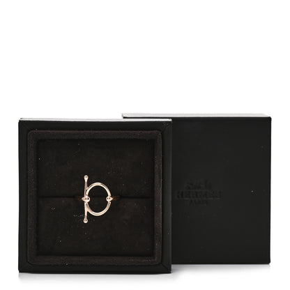 Hermes 18K Rose Gold PM Filet d'Or Ring 54 6.75 7 of 7