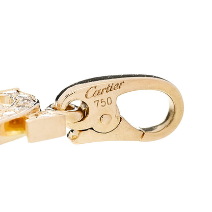Cartier 18K Yellow Gold Diamond Logo Charm 5 of 6