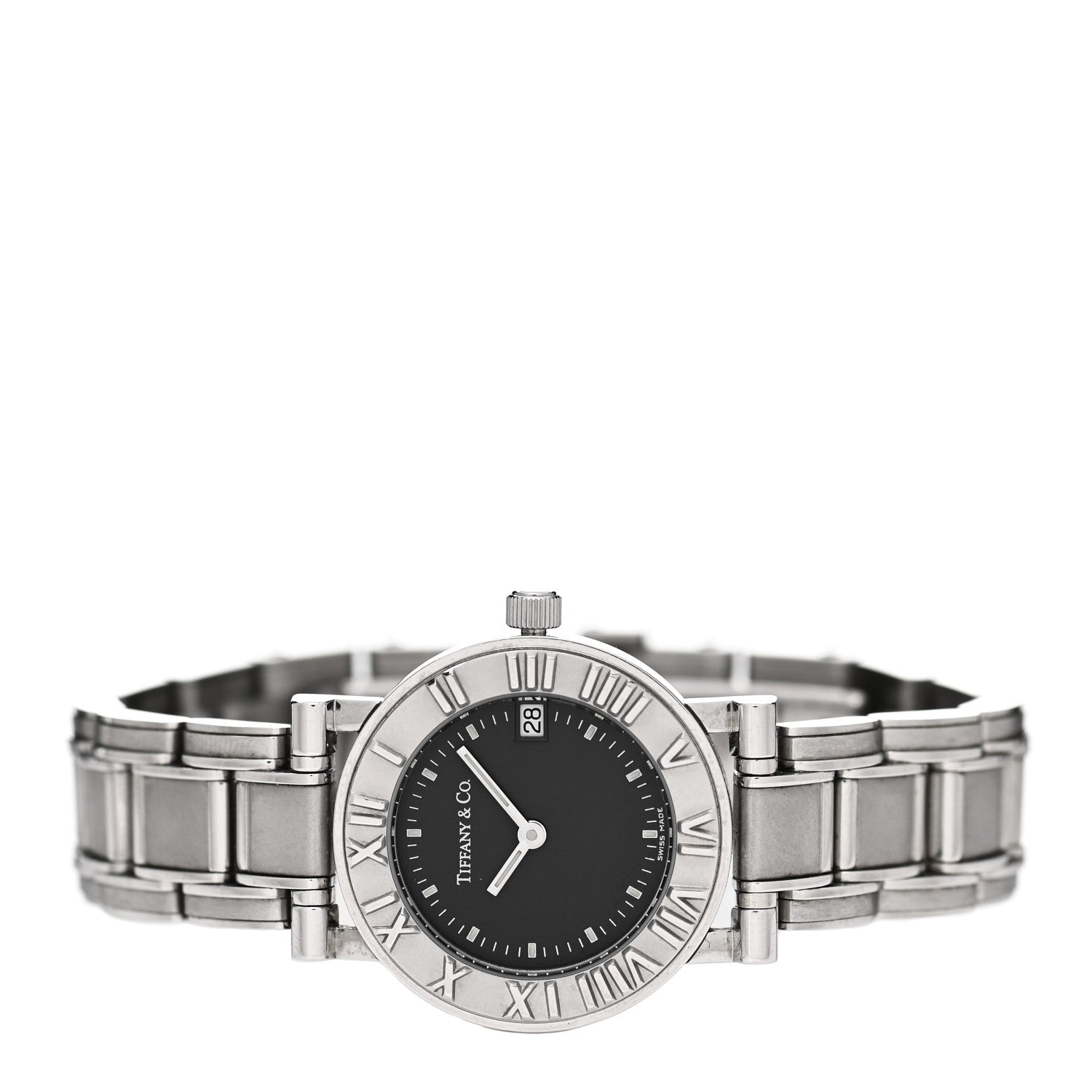 Tiffany Stainless Steel 25mm Atlas Quartz Watch Black 2 of 5