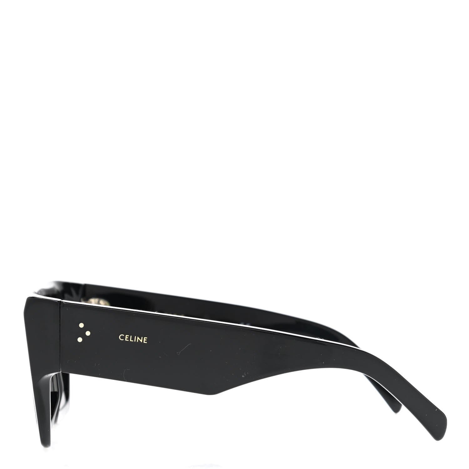 Celine Acetate Chunky Rectangle Sunglasses CL 40092/I Black 3 of 7