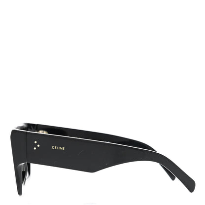 Celine Acetate Chunky Rectangle Sunglasses CL 40092/I Black 3 of 7