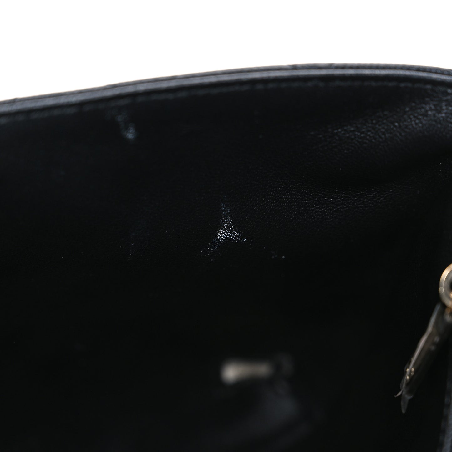 Caviar Quilted Flap Clutch Black