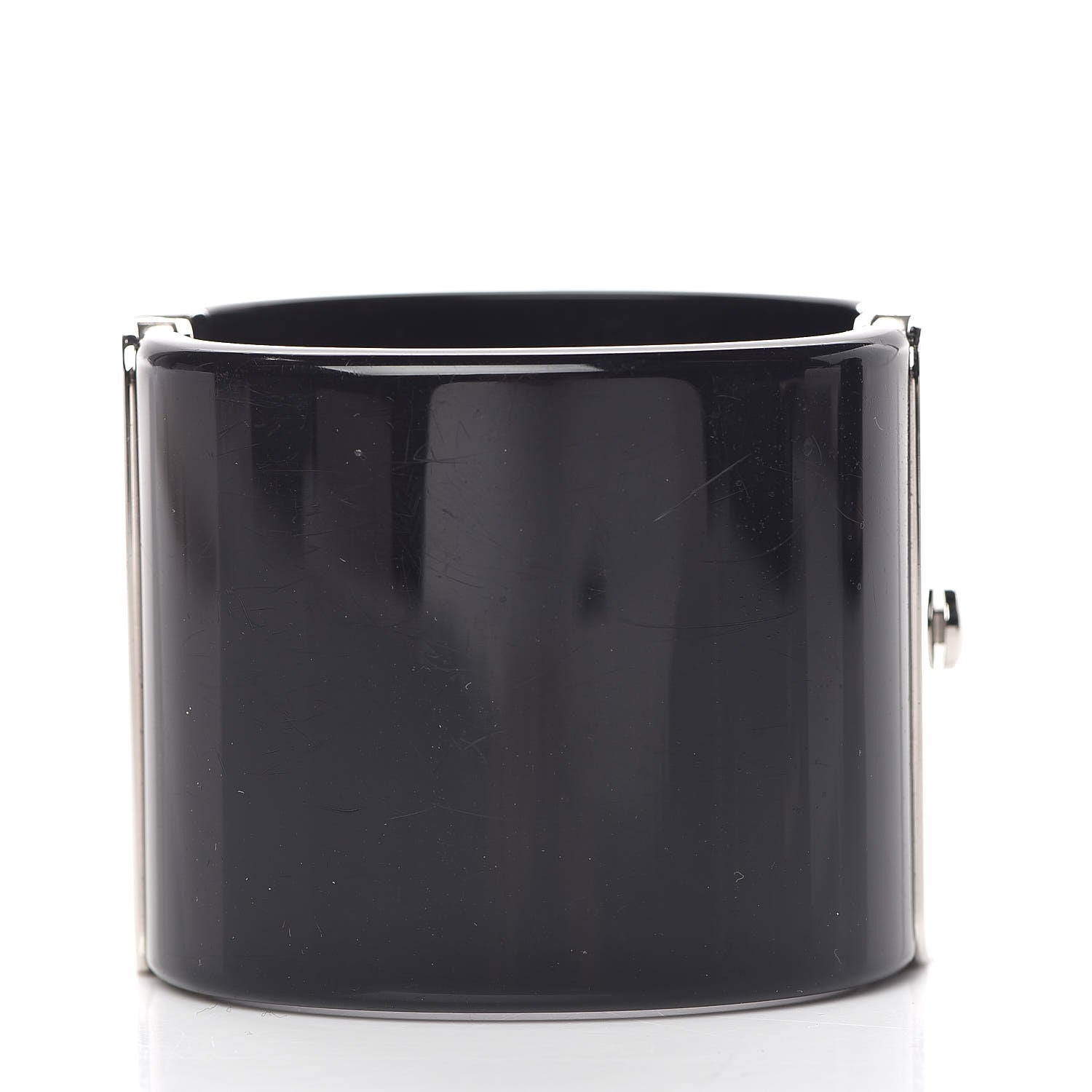 Chanel Resin Baguette Crystal CC Cuff Black 3 of 7
