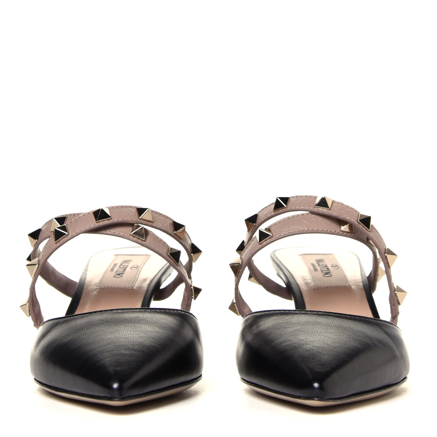 Valentino Garavani Nappa Rockstud Criss Cross 55mm Mules 35 Black Poudre 2 of 7
