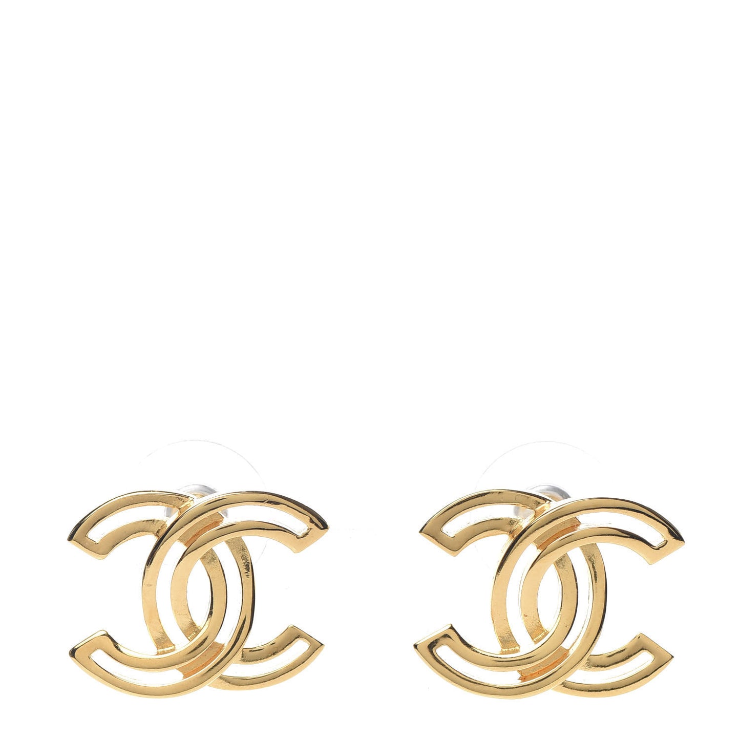 Metal Obazine CC Earrings Gold