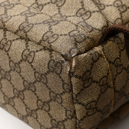 Gucci GG Supreme Monogram Medium Single Buckle Rucksack Backpack Beige Ebony Brown 11 of 16