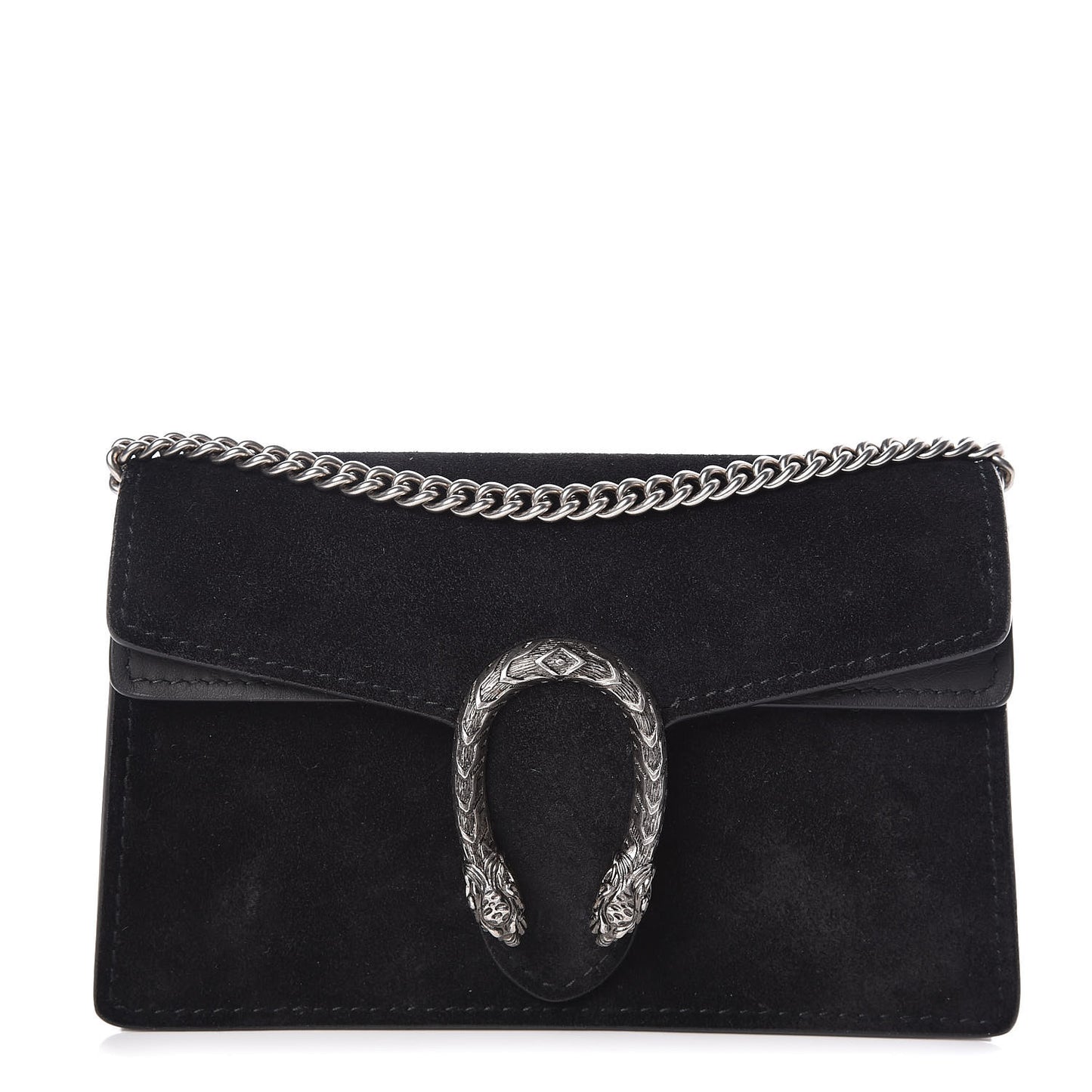 Suede Super Mini Dionysus Shoulder Bag Black