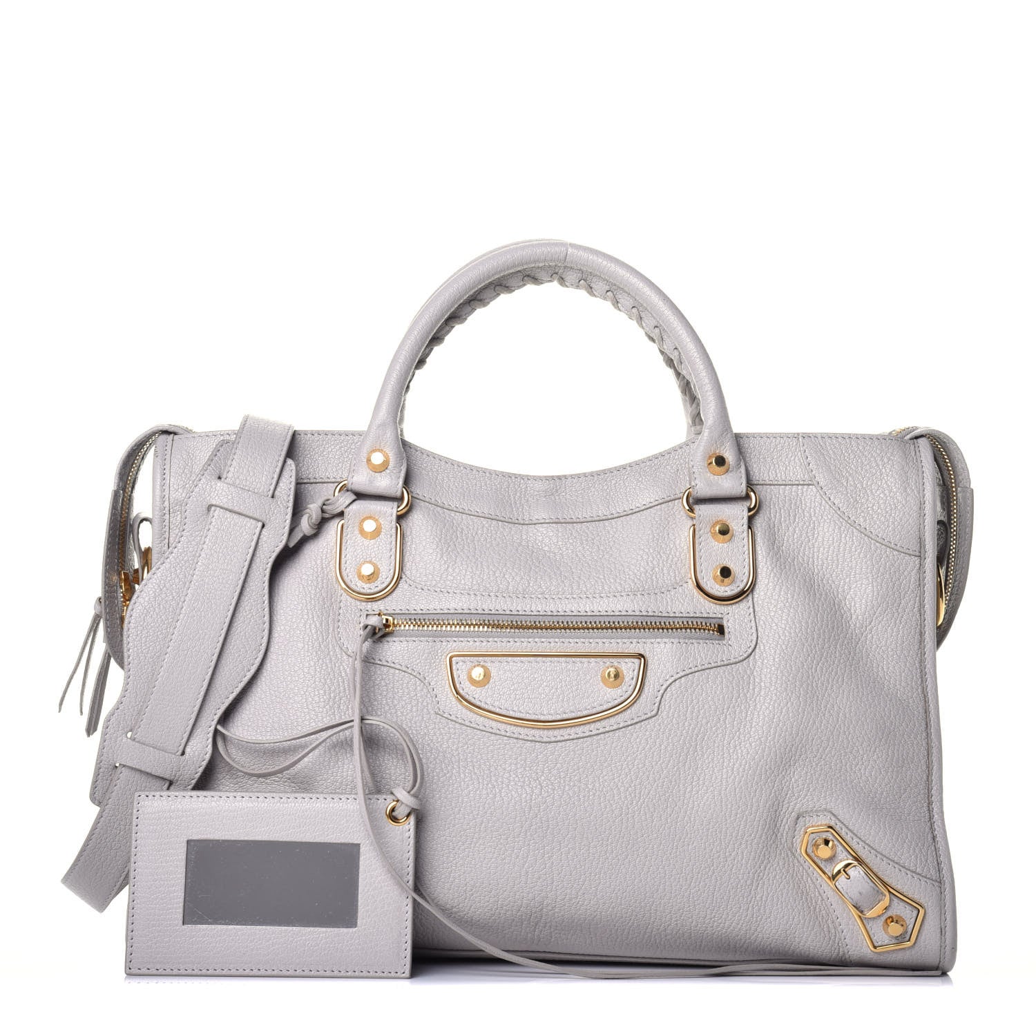 Balenciaga Chevre Gold Metallic Edge Hardware City Gris Clair Gris Perle 1 of 13