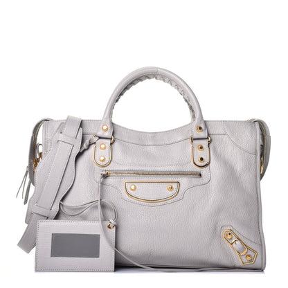 Balenciaga Chevre Gold Metallic Edge Hardware City Gris Clair Gris Perle 1 of 13
