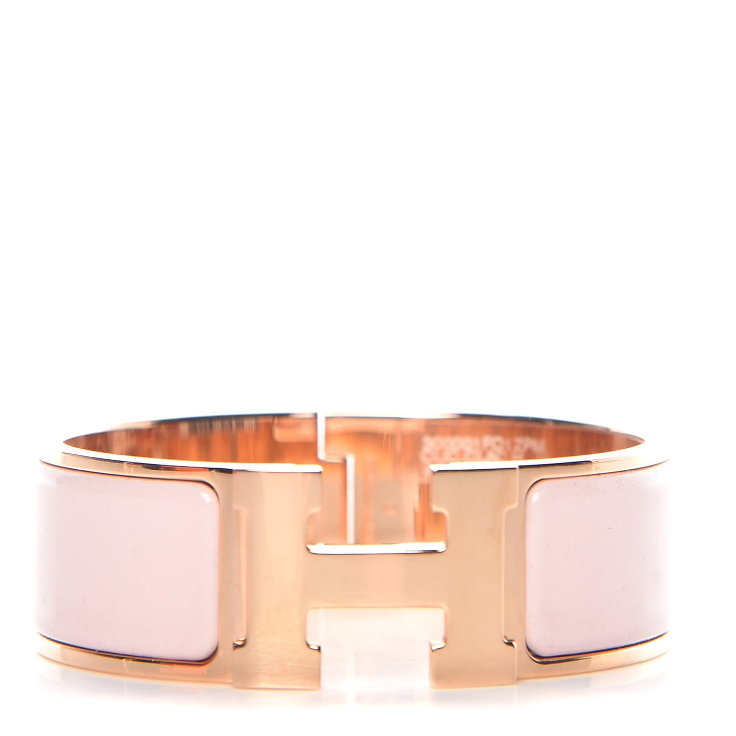Enamel Wide Clic Clac H PM Bracelet Rose Candeur