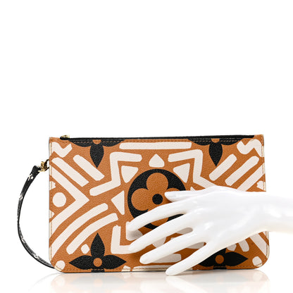 Louis Vuitton Monogram Giant Crafty Neverfull MM GM Pochette Creme Caramel 2 of 9