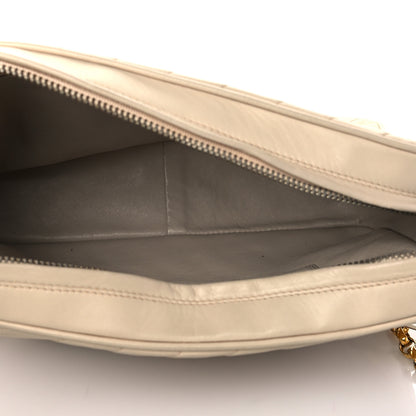 Chanel Lambskin Diagonal Quilted Tassel Camera Bag Light Beige 4 of 8
