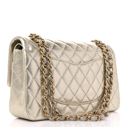 Chanel Metallic Lambskin Quilted Medium Double Flap Gold 3 of 11