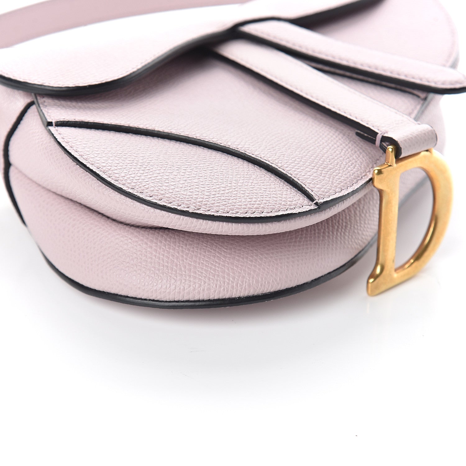 Christian Dior Grained Calfskin Mini Saddle Bag Light Purple 4 of 8