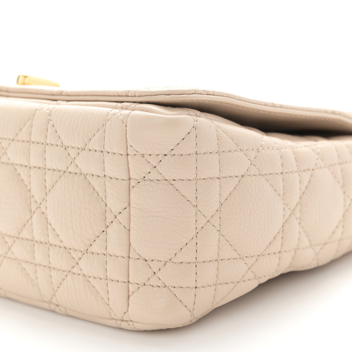 Supple Calfskin Cannage Medium Caro Bag Beige