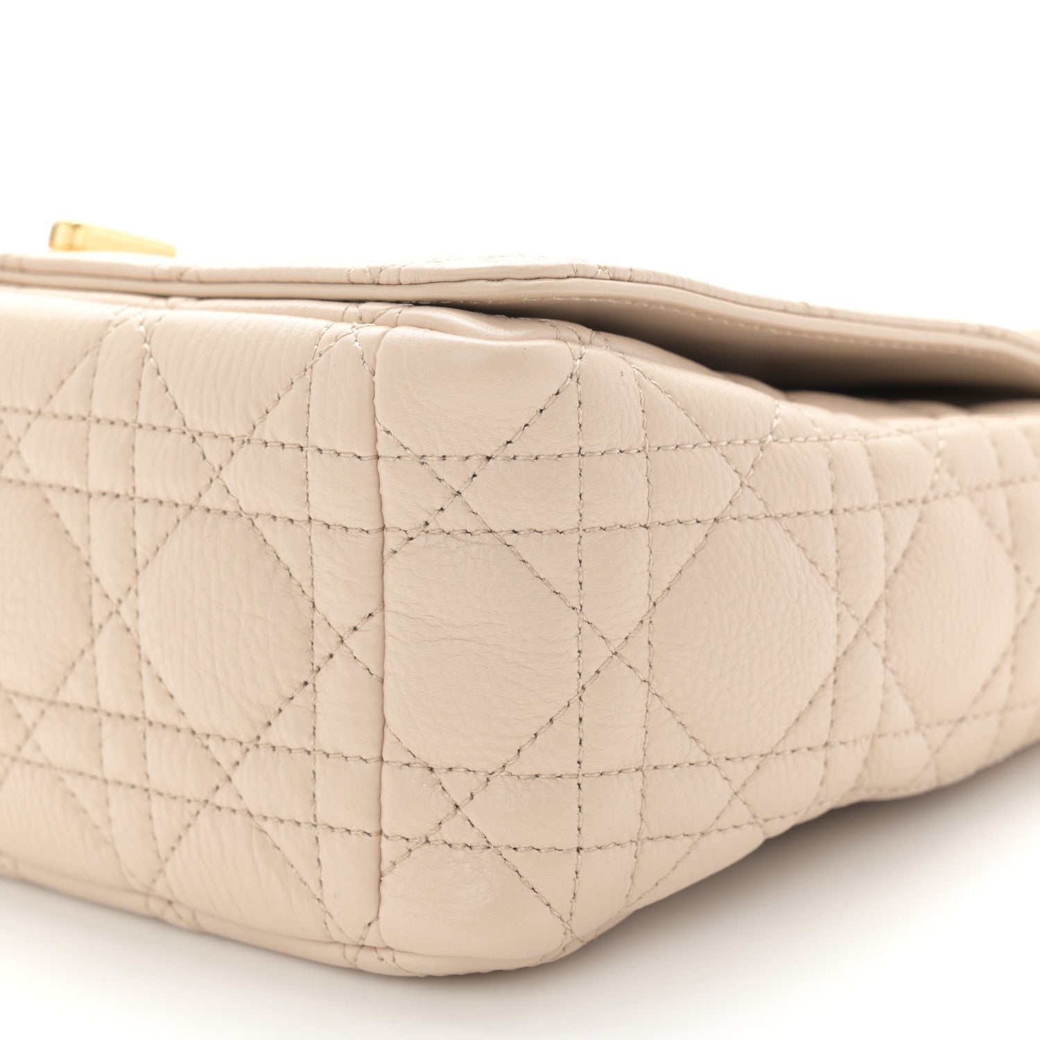 Christian Dior Supple Calfskin Cannage Medium Caro Bag Beige 10 of 12