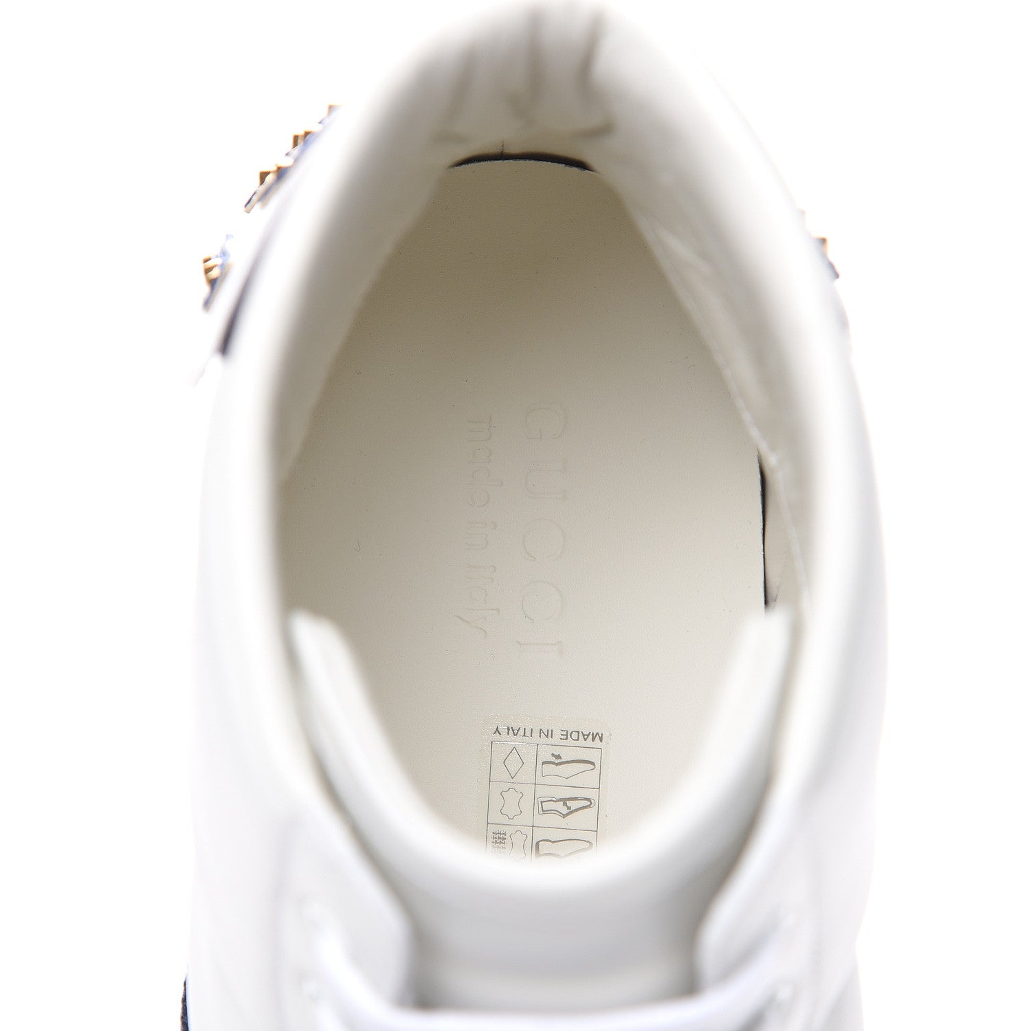 Gucci Calfskin Ayers Embroidered Web Mens Ace Removable Patches High Top Sneakers 13 White 10 of 12