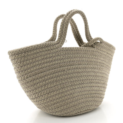 Balenciaga Nylon Lambskin Woven Small Ibiza Basket Kaki 3 of 13