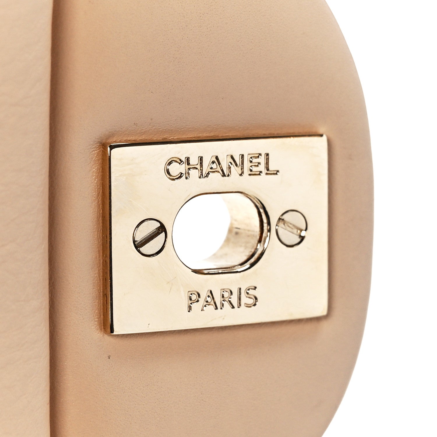 Chanel Crumpled Calfskin Medium Chain All Over Flap Beige 7 of 12