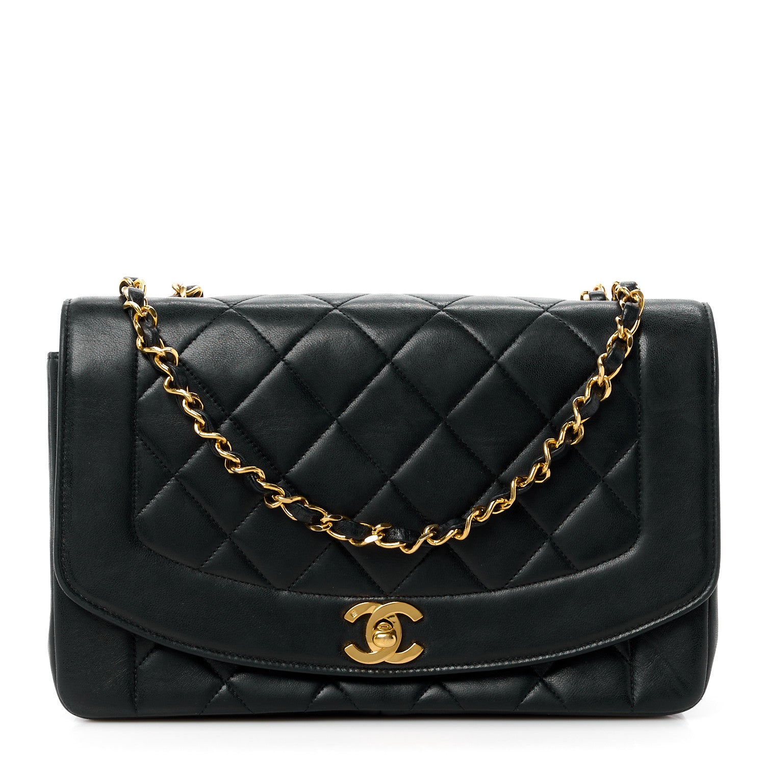 Chanel Lambskin Quilted Medium Single Flap Black 1 of 13