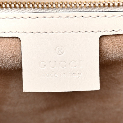 Gucci Calfskin Floral Medium Sylvie Top Handle Bag Off White 6 of 16