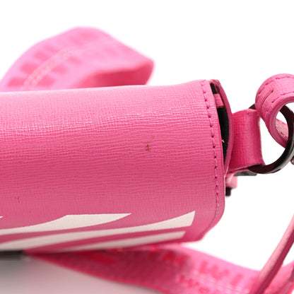 Off-White Saffiano Striped Mini Diag Binder Clip Bag Pink White 22 of 22