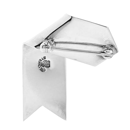 Tiffany Sterling Silver Folded Ribbon Brooch 3 of 4