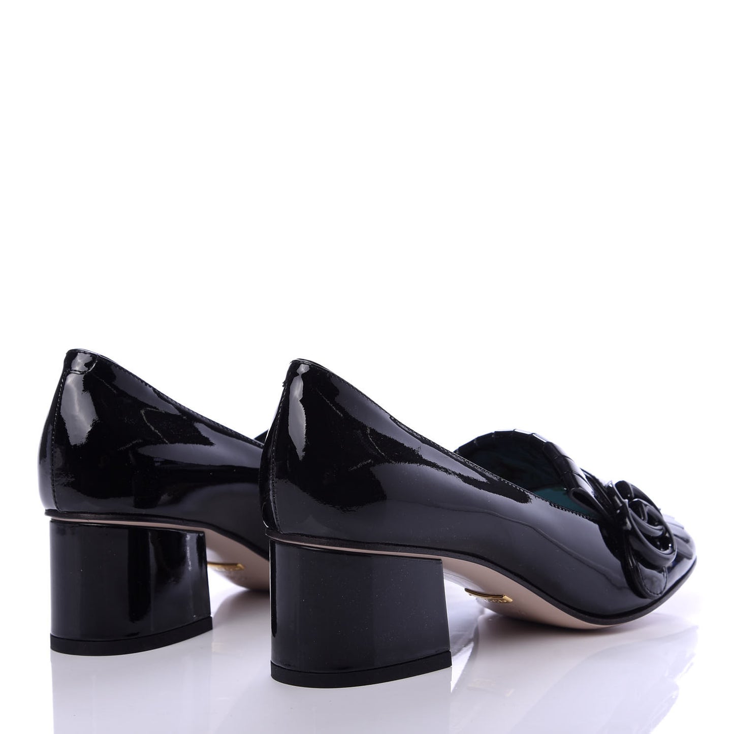 Vernice GG Marmont Fringe 50mm Loafer Pumps 35.5 Black