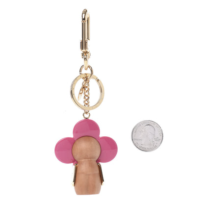 Louis Vuitton Resin Wood Vivienne Bag Charm Pink 2 of 3