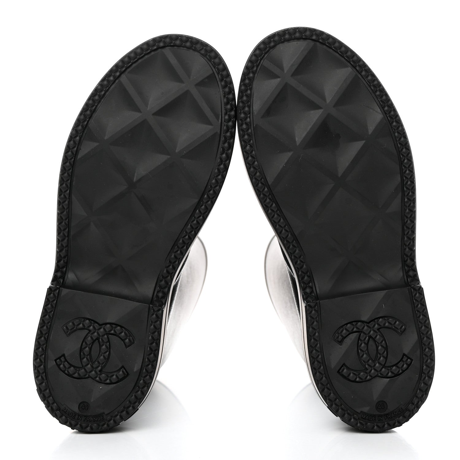 Chanel Caoutchouk CC High Boots 40 Black 5 of 8