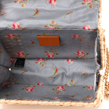 Gucci Glazed Wicker Mini Cestino Shoulder Bag Natural 5 of 11