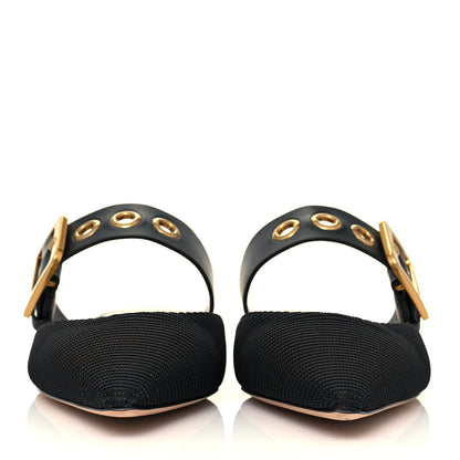 Christian Dior Technical Fabric D-Dior Ballerina Flat Mule 38.5 Black 2 of 8