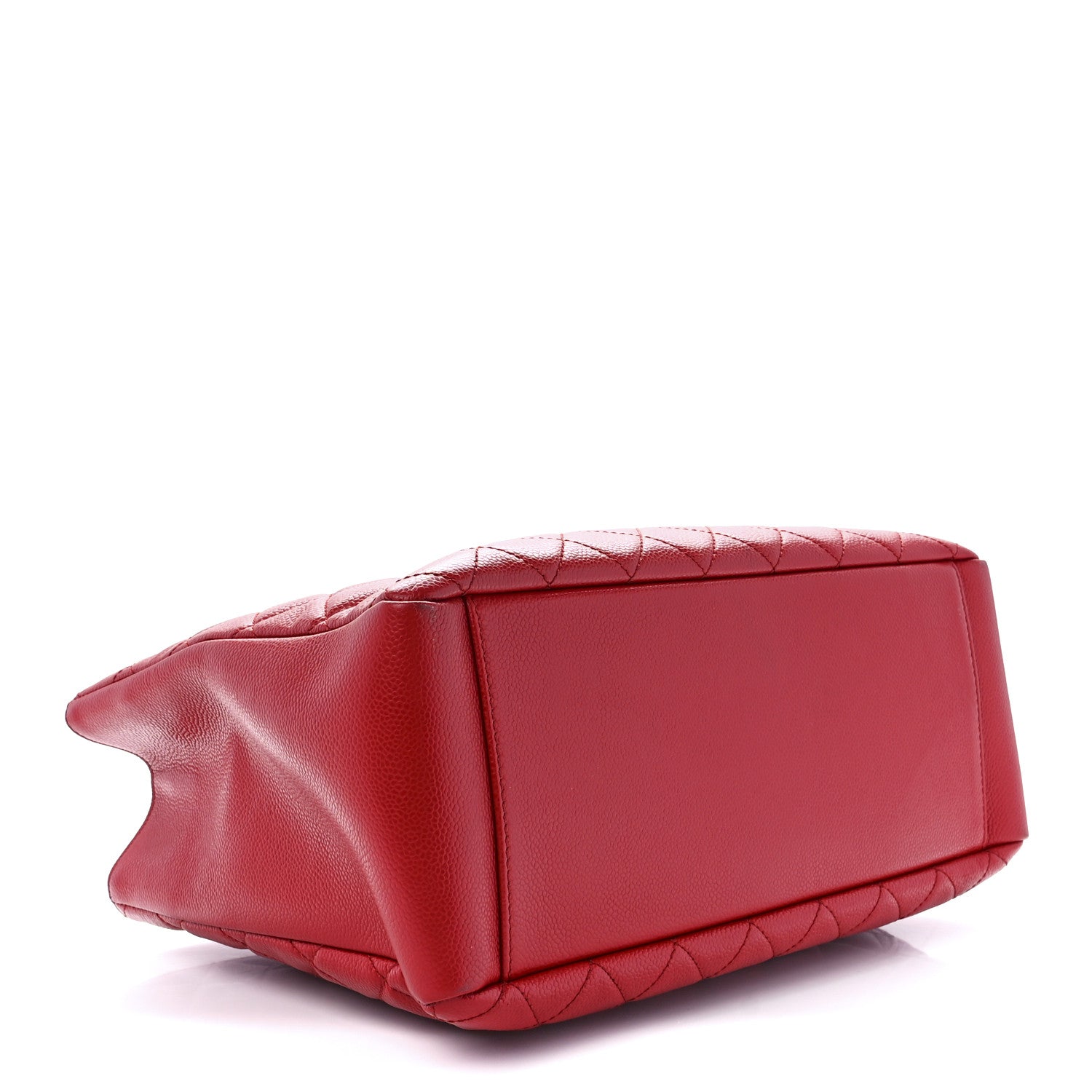 Chanel Caviar Quilted Grand Shopping Tote GST Red 4 of 11