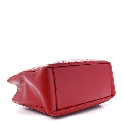 Chanel Caviar Quilted Grand Shopping Tote GST Red 4 of 11