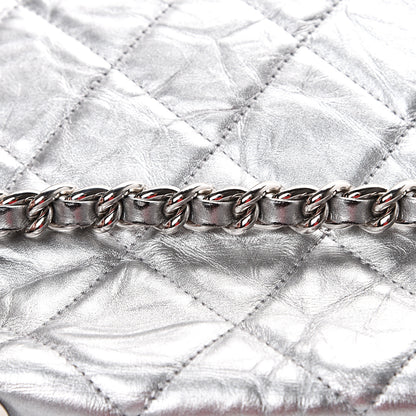 Chanel Metallic Crumpled Calfskin Big Bang Large Flap Bag Silver 10 of 10