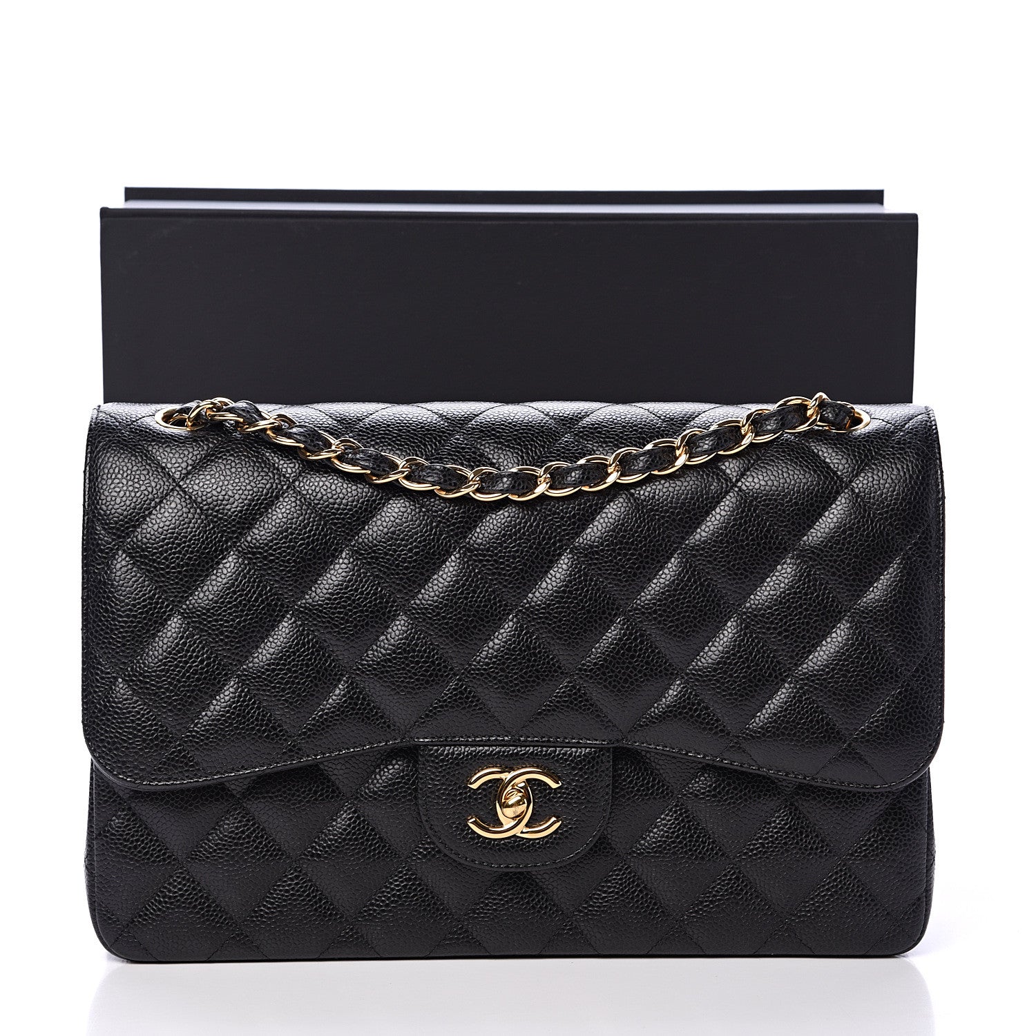 Chanel Caviar Quilted Jumbo Double Flap Black 10 of 10