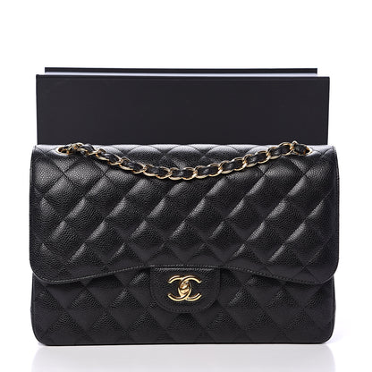Chanel Caviar Quilted Jumbo Double Flap Black 10 of 10