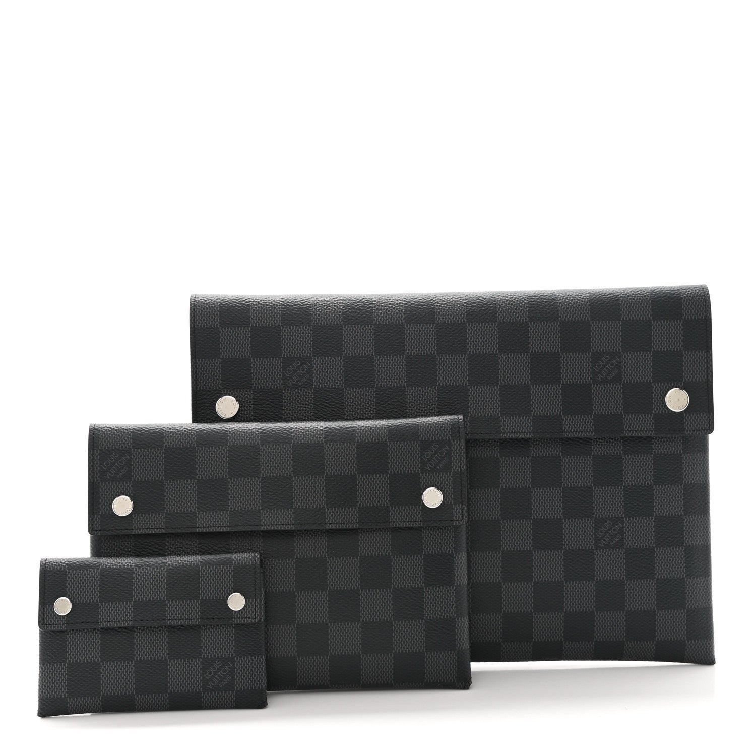 Louis Vuitton Damier Graphite Alpha Triple Pochette 1 of 12