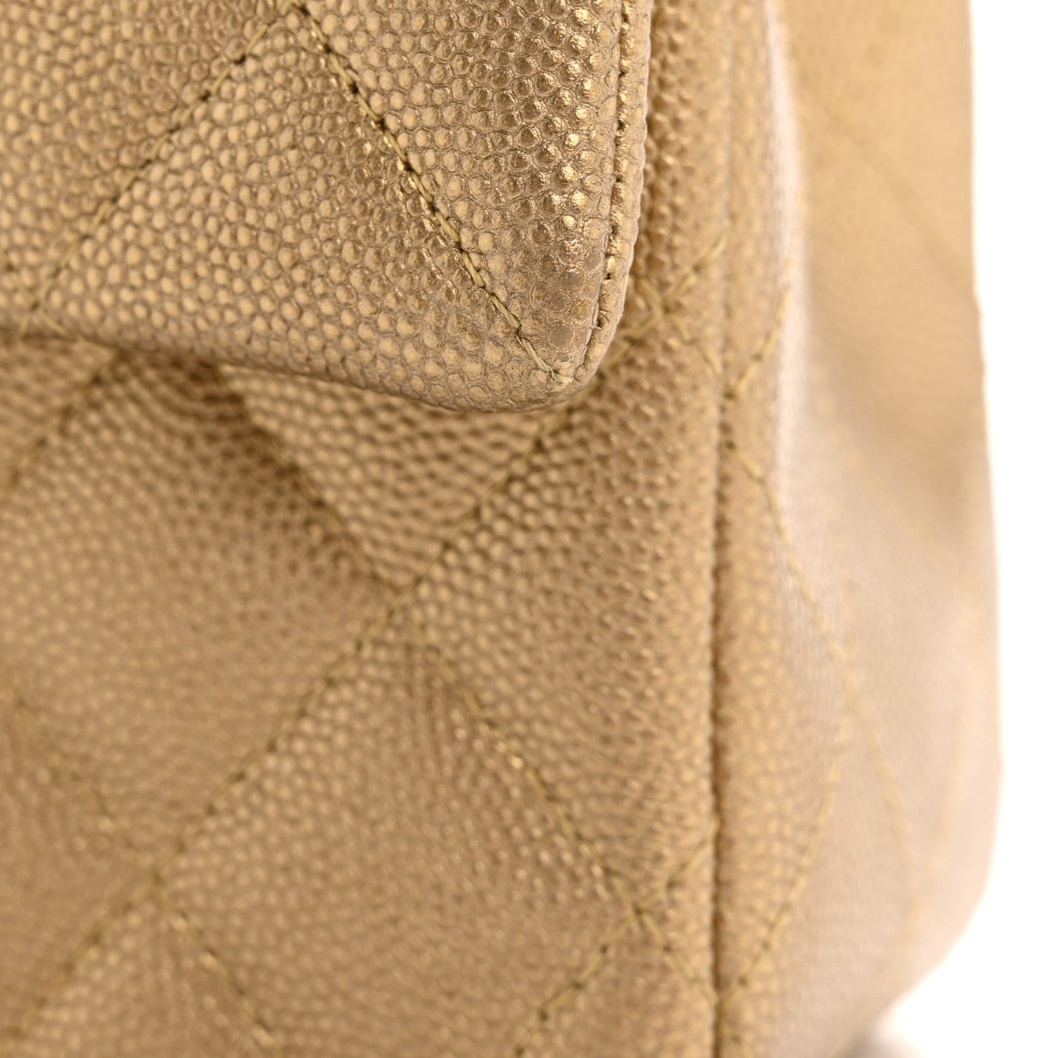 Chanel Metallic Caviar Quilted Mini Top Handle Rectangular Flap Gold 12 of 12