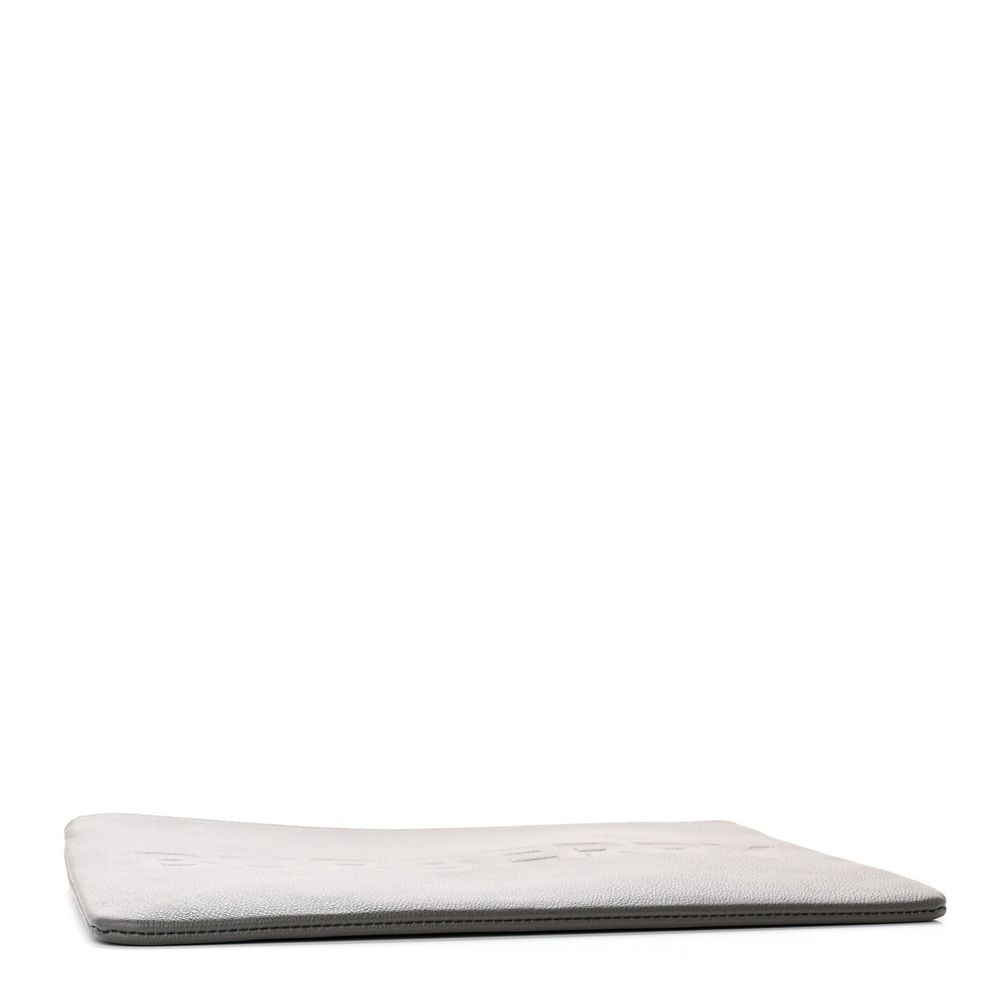 Calfskin Zip Pouch Charcoal Grey