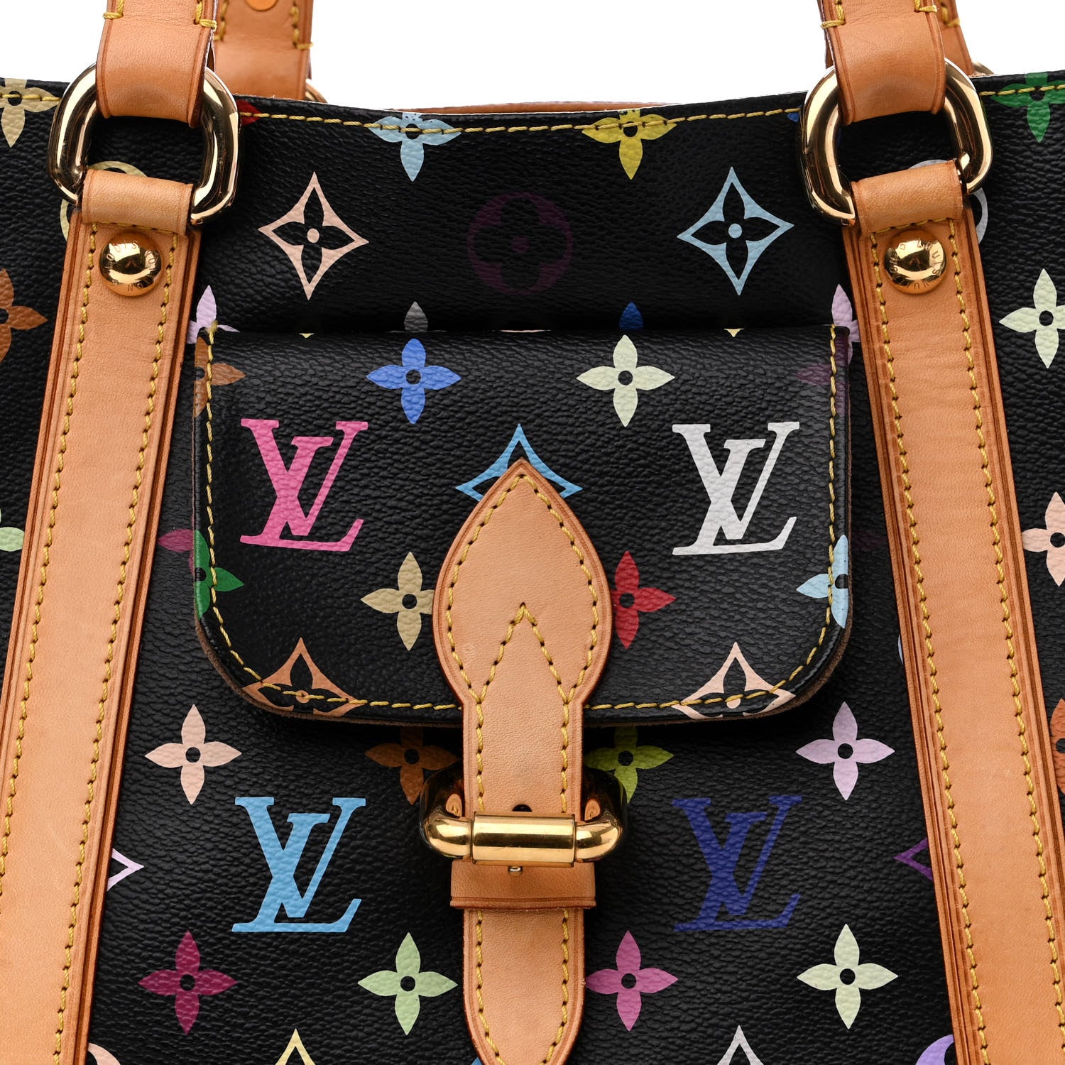 Louis Vuitton Monogram Multicolor Aurelia MM Black 8 of 14