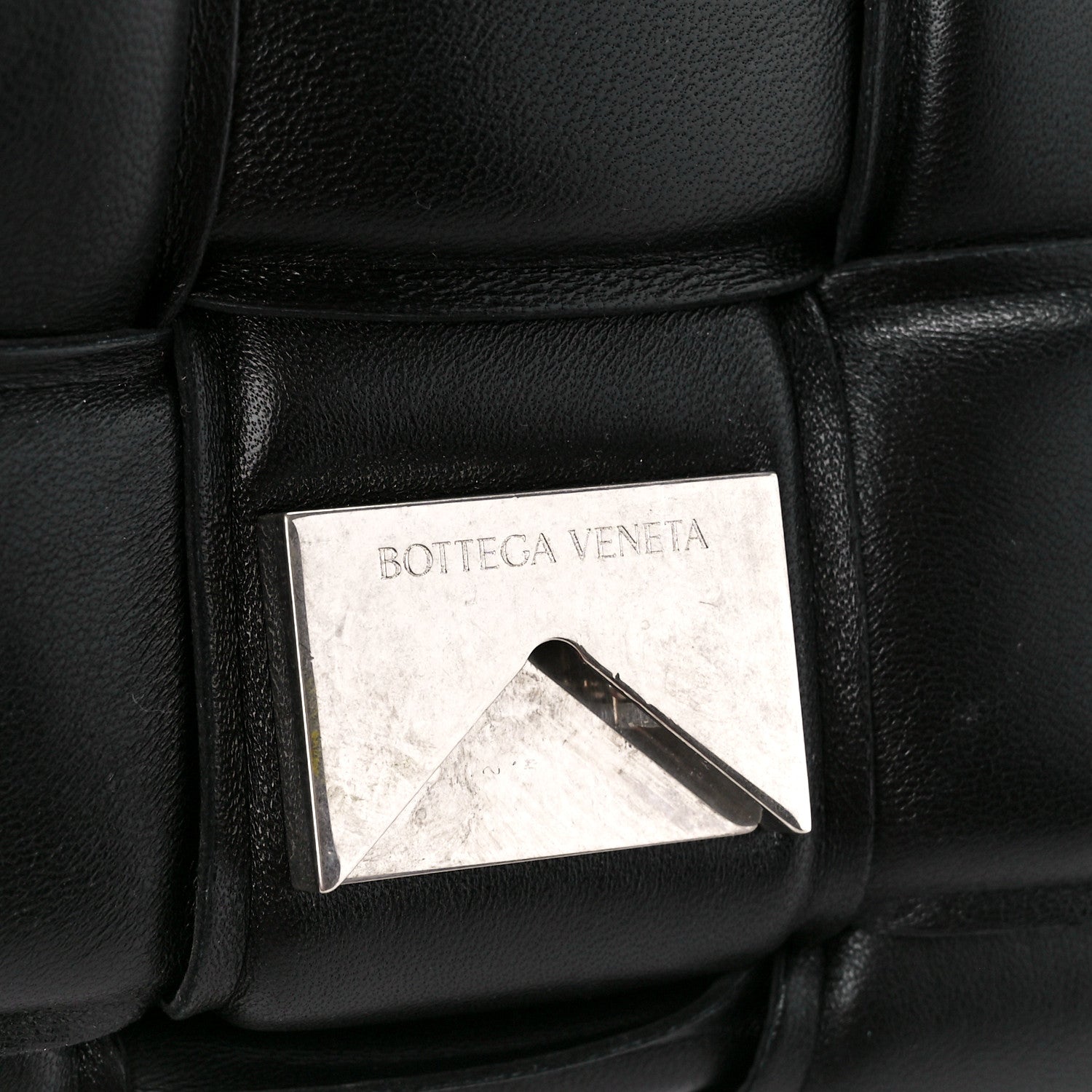 Bottega Veneta Lambskin Maxi Intreccio Padded Chain Cassette Crossbody Bag Black 9 of 12