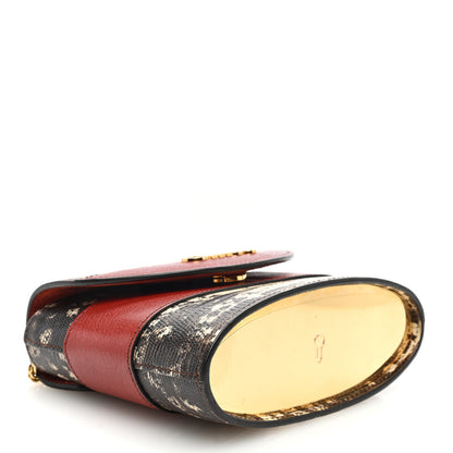Chloe Calfskin Lizard Embossed Small Aby Lock Sepia Brown 4 of 9