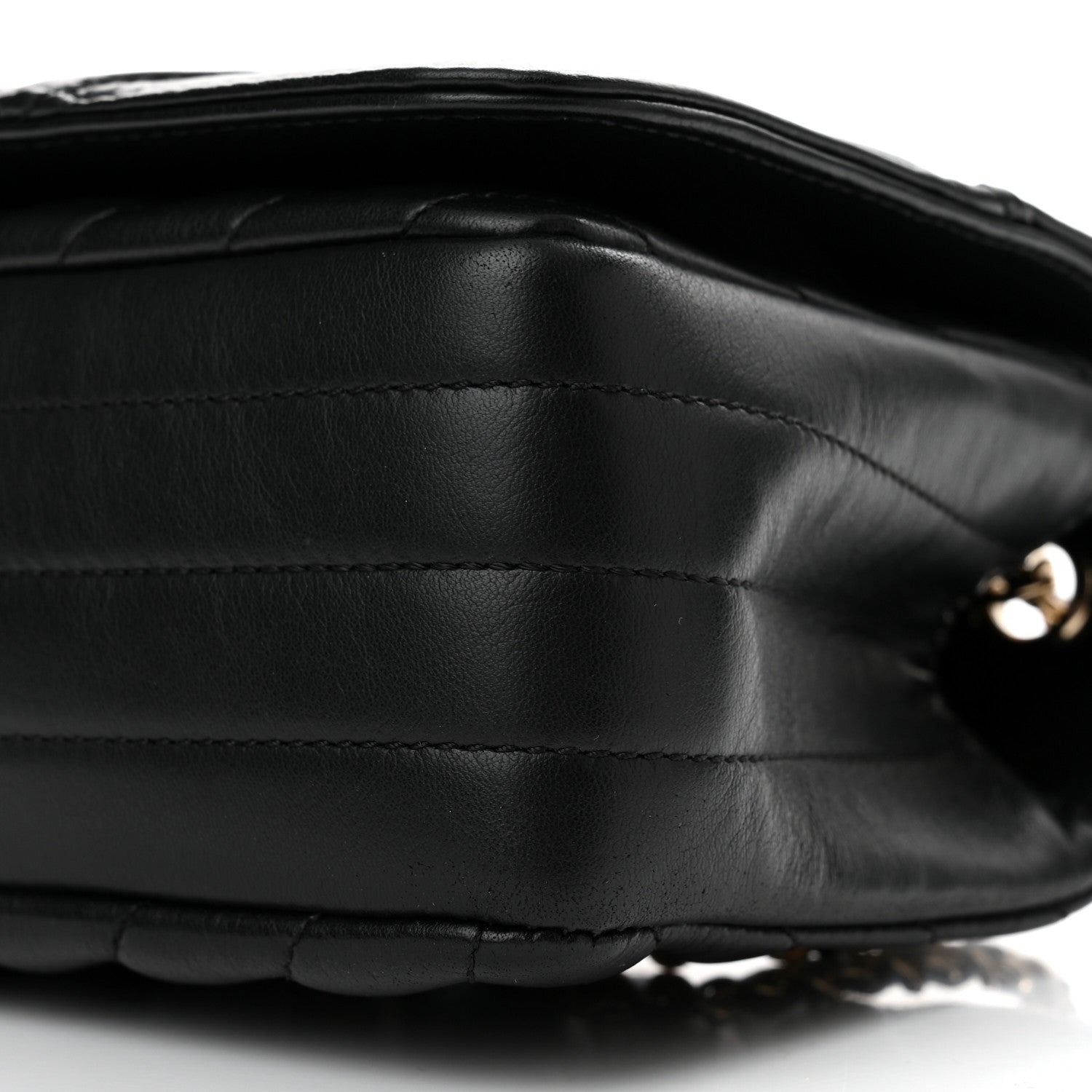 Chanel Calfskin Chevron Quilted Mini Statement Flap Black 10 of 11