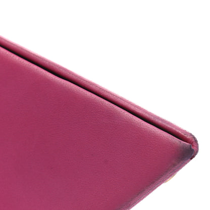 Saint Laurent Lambskin Pyramid Clutch Lipstick Fuchsia 8 of 11