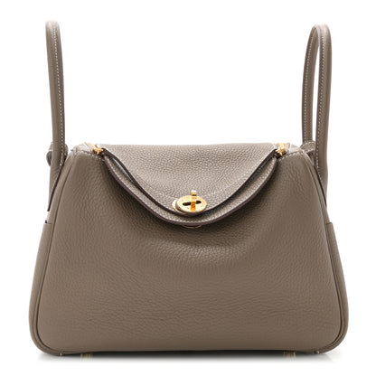 Hermes Taurillon Clemence Lindy 26 Etoupe 1 of 11