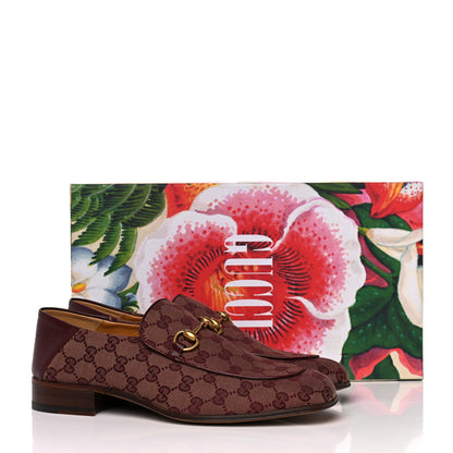 Gucci GG Monogram Granada Kid Mens Horsebit Loafers 9 Sahara Rubino Bright Bordeaux 10 of 10