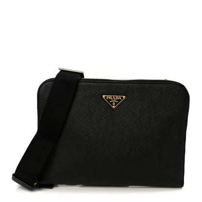 Prada Saffiano Crossbody Bag Black 1 of 9