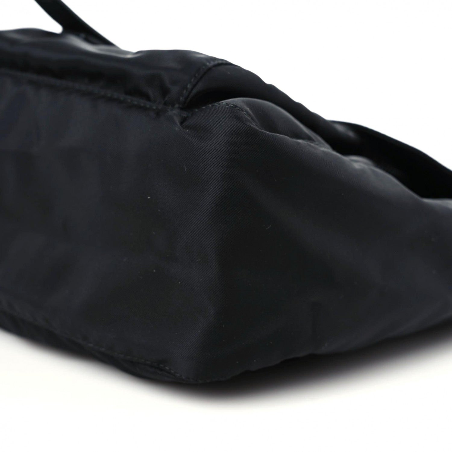 Prada Nylon Vela Saffiano Single Buckle Messenger Shoulder Bag Black 8 of 8