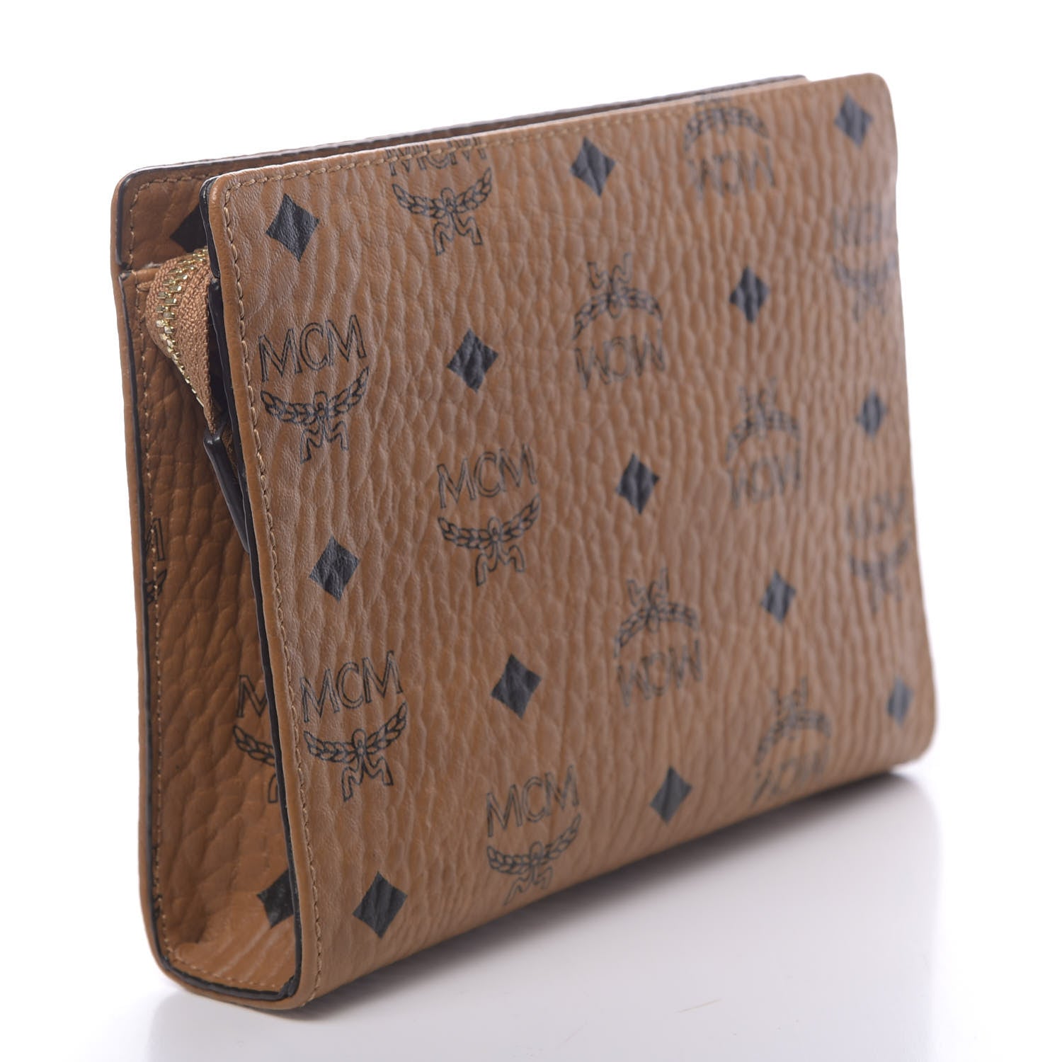 MCM Visetos Small Zip Pouch Cognac 3 of 6